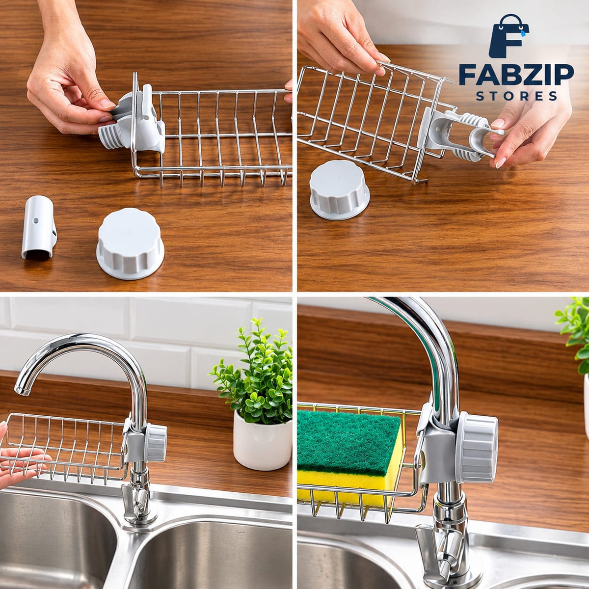 Faucet sponge holder