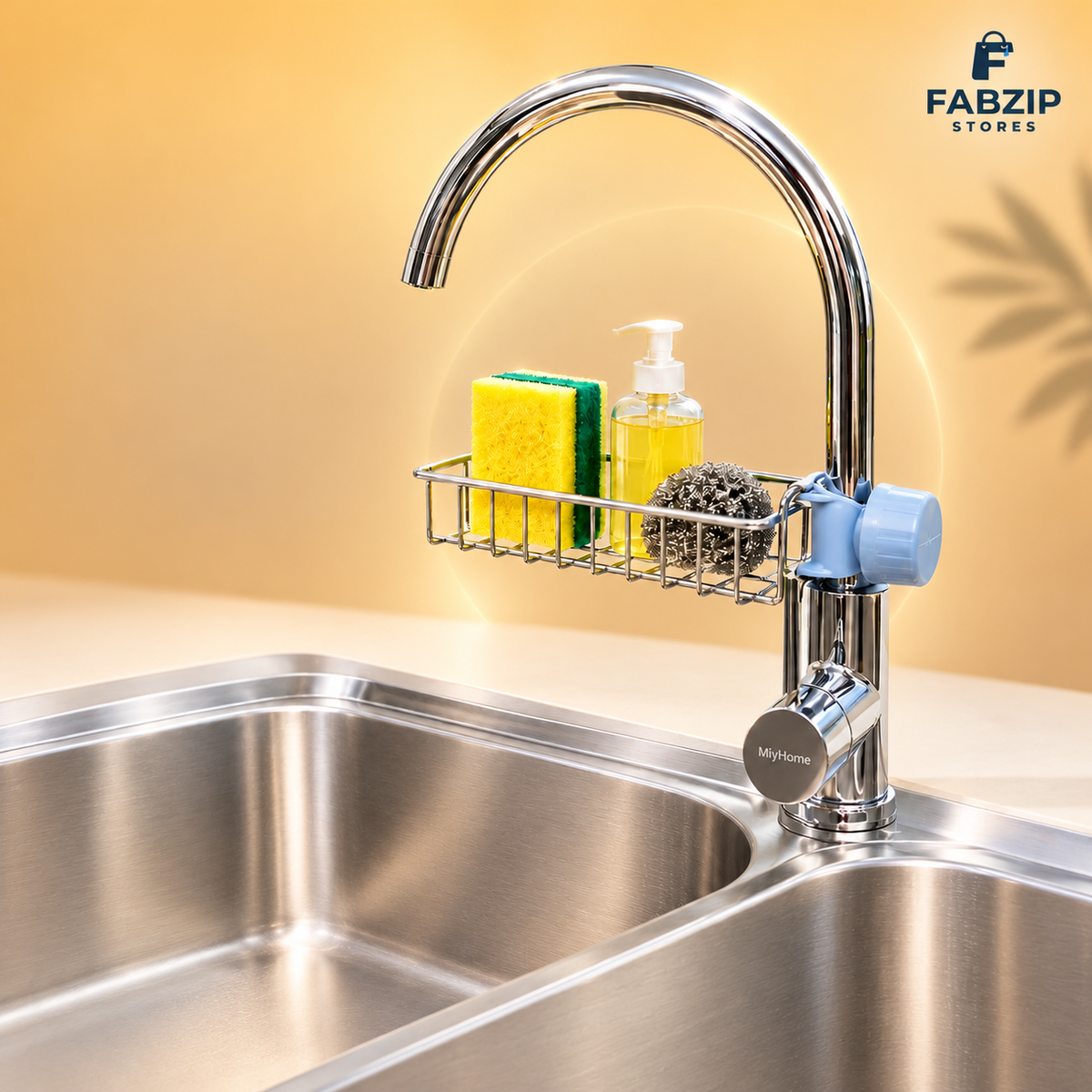 Faucet sponge holder