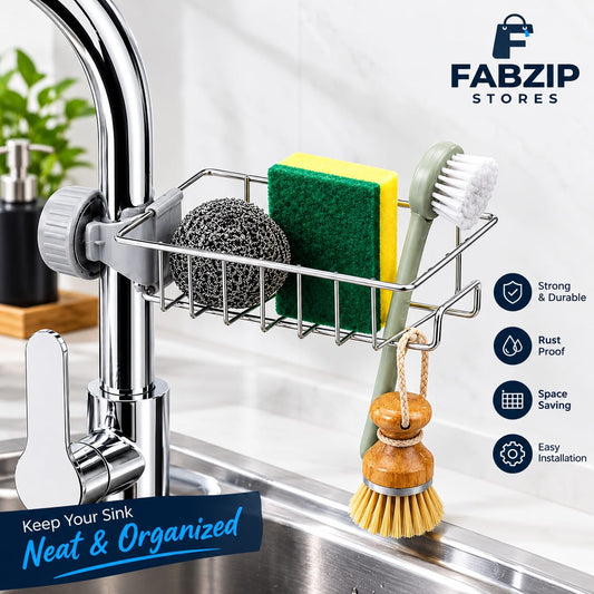 Faucet sponge holder